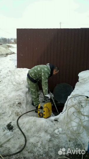 Прочистка засора канализации. Сантехник. Услуги