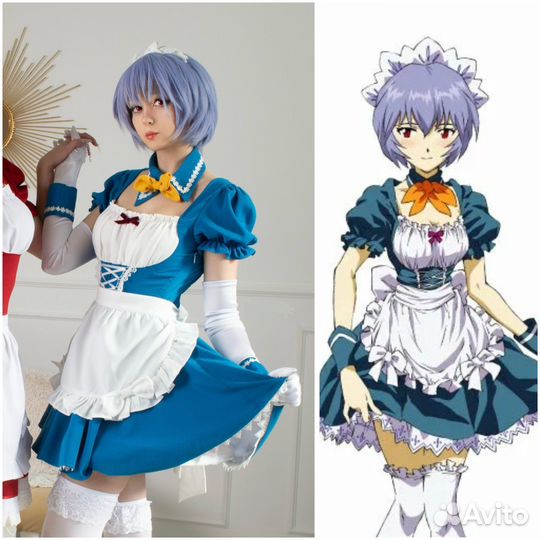 Косплей Аянами Рей горничная