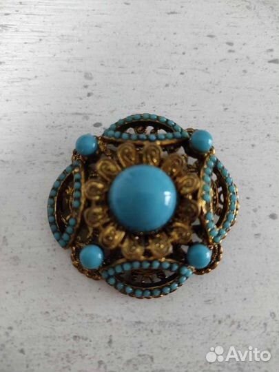 Брошь, винтаж, Чехия, Яблонекс