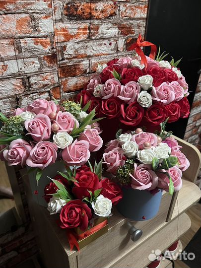 Букет из мыльных роз