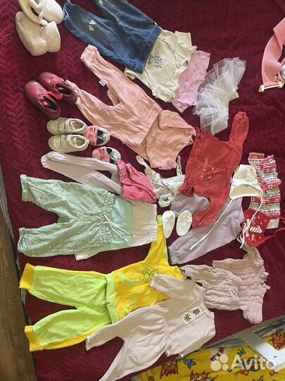 Детские вещи пакетом 68 74 на девочку