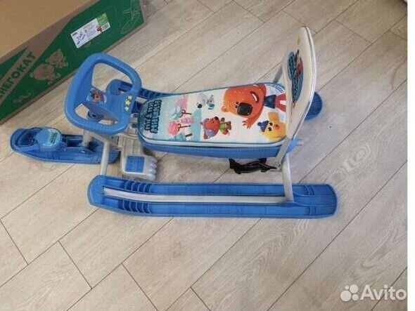 Новый Детский снегокат Ника Ми-ми-мишки санки