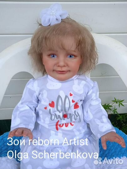 Кукла реборн девочка с волосами