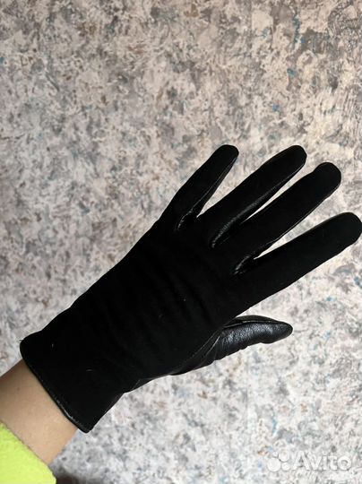 Перчатки женские кожаные