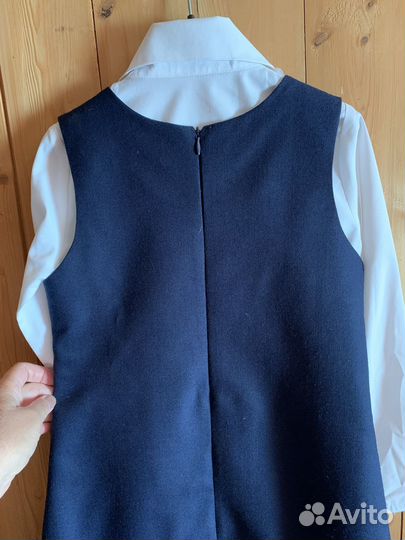 Школьный сарафан синий р 134