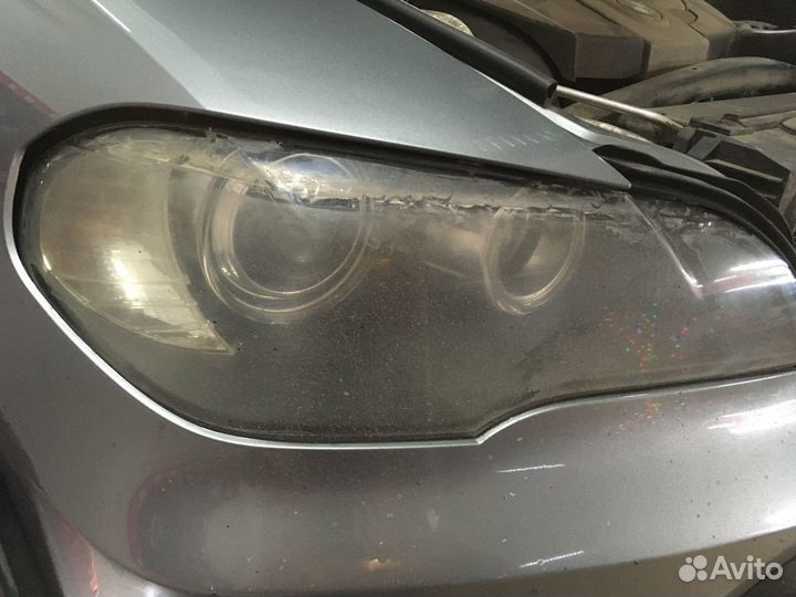 BMW X5 чистка фар, замена линз