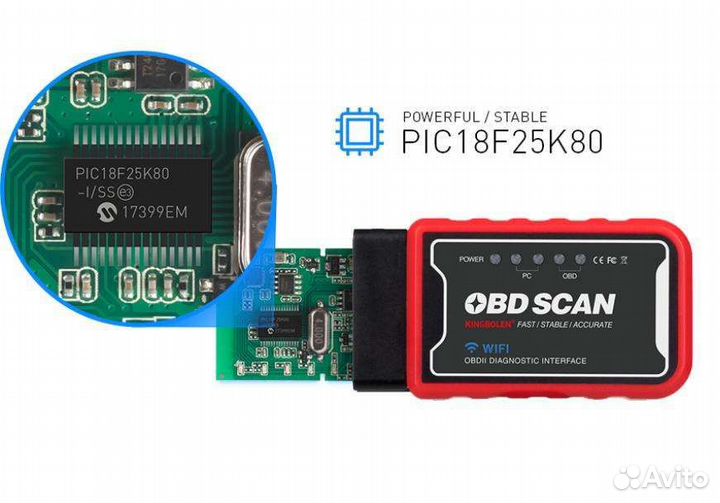 Elm 327 полная версия v.1,5 Wi-Fi pic18f25k80 iOS