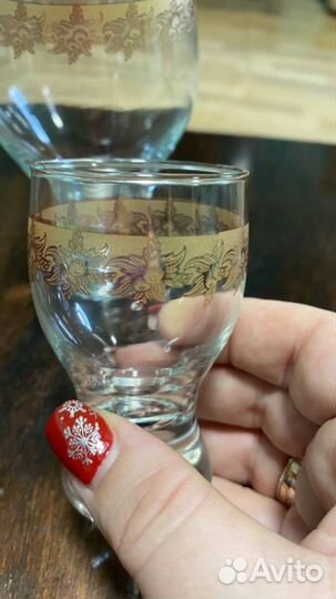 Новый набор рюмки и стаканы стекло толстое