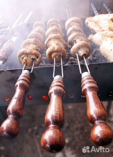 Шампура с деревянной ручкой,профессиональе шампура