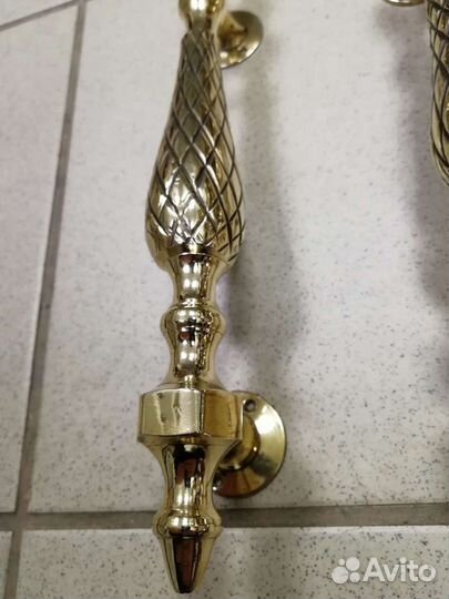 Ручки дверные. бронза. Винтаж. 30 см