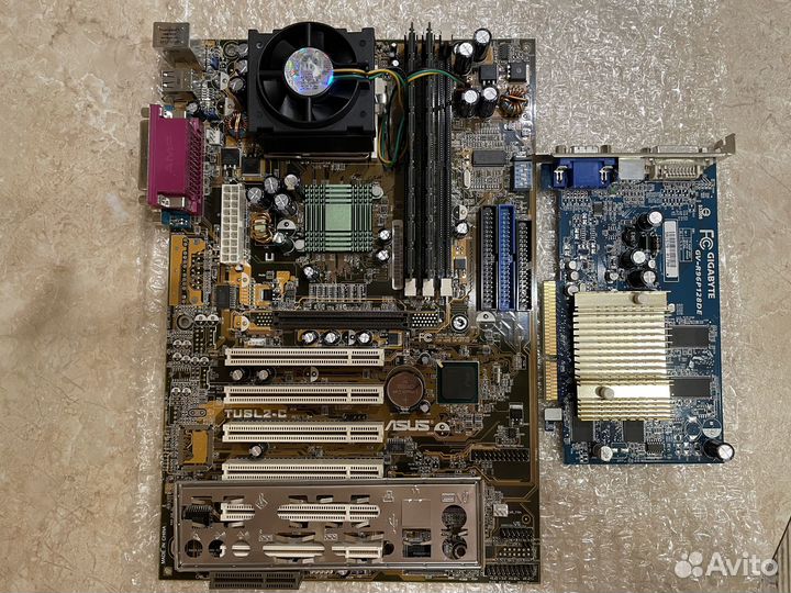 Комплект Asus tusl2-c/Cel-1300Mhz/512Mb/9600Pro