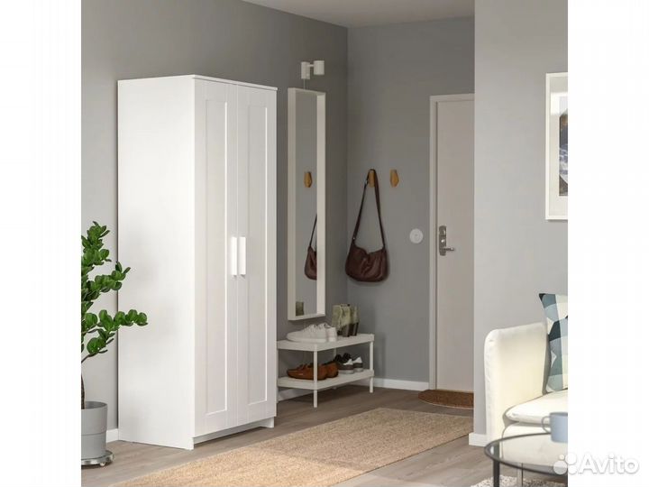 Распашной шкаф икеа Бримнэс. Белый шкаф (новый)