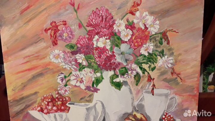 Картина маслом Цветы