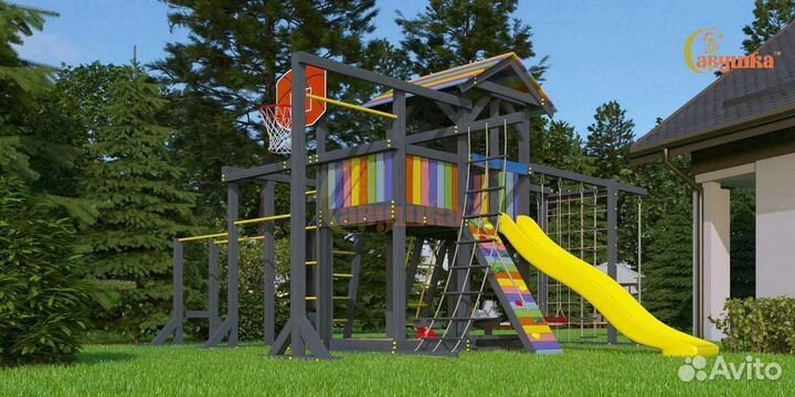 Детский спортивный комплекс с крышей