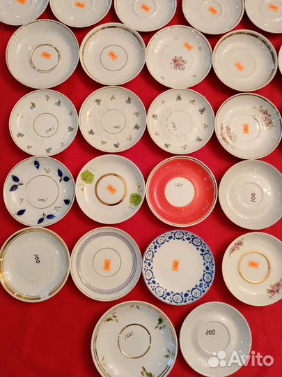 Советские блюдца. Советский, немецкий фарфор