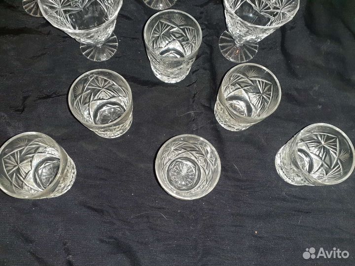 Хрусталь Рюмки на ножке СССР, стопки