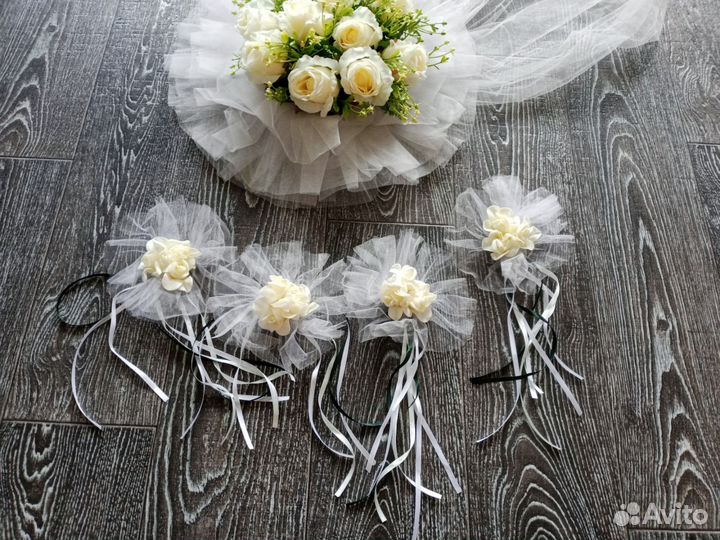 Свадебное украшение на машину (авто) 9