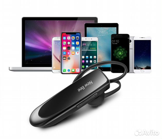 Гарнитура Bluetooth NEW BEE с мощным аккумулятором