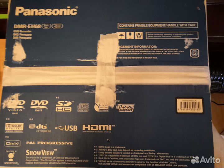 Panasonic DMR EH 68 новый двд рекордер