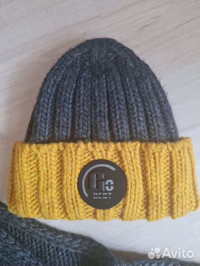 Шапка+шарф на мальчика. Р.L (56-58). Dan&Dani