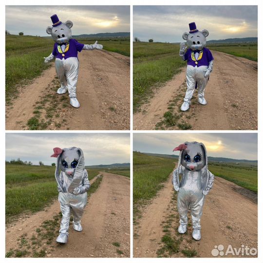 Блестящая Зайка и Мишка Ростовая кукла