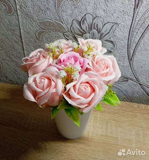 Букет из мыльных роз