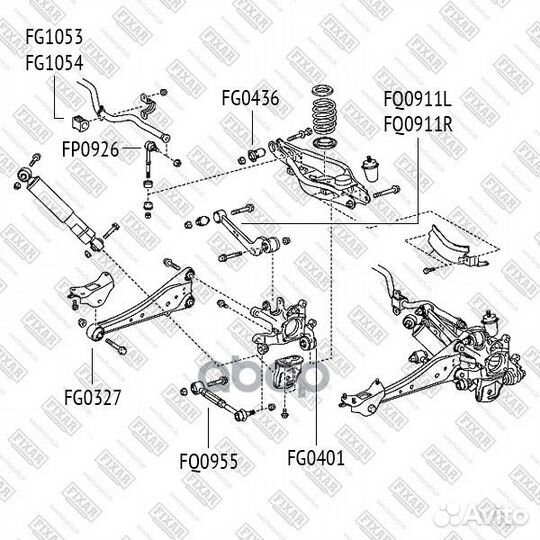 Сайлентблок зад прав/лев toyota Rav4 05