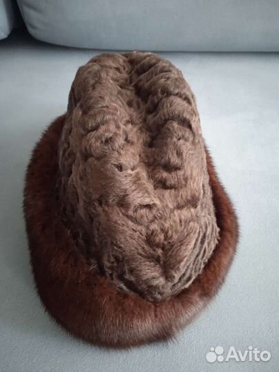 Шапка пилотка каракуль