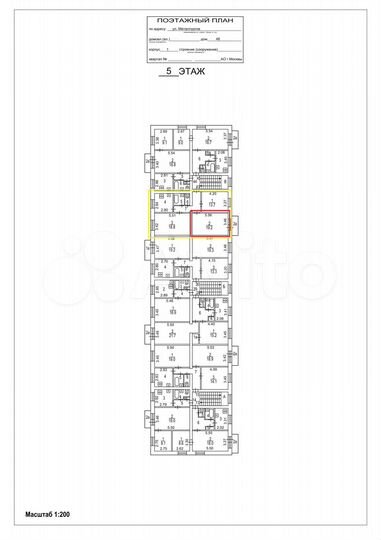 Аукцион: своб. планировка, 19,2 м², 5/5 эт.