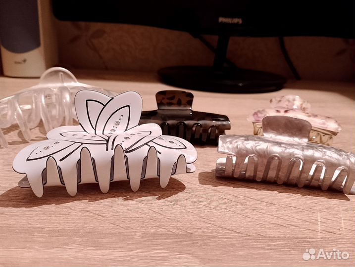 Заколка-крабик и резинка -бант для волос