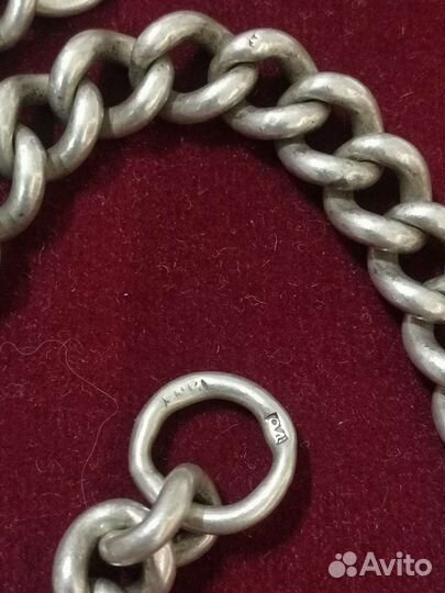 Серебряная цепь для часов 84 пр