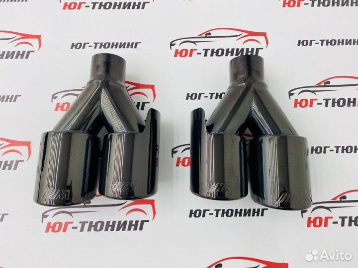 Насадки на выхлоп двойные M black 89 мм Bmw Bmw