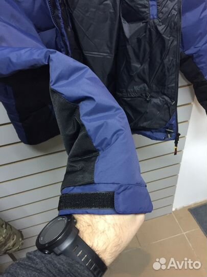 Пуховик синий