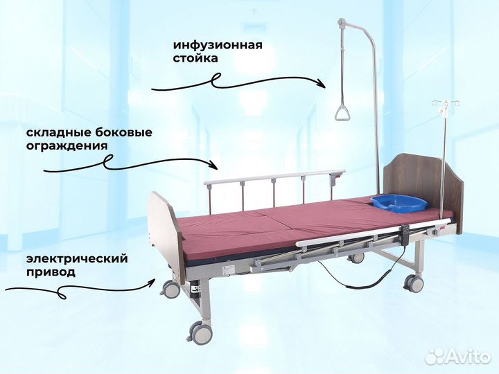 Медицинская кровать для ухода за больными