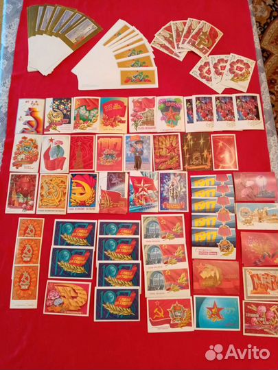 Открытки СССР 70,80,90-х гг. Слава Октябрю. Чистые