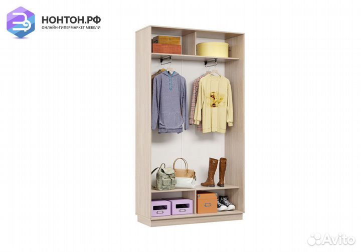 Шкаф-купе двухдверный Антиной ясень шимо светлый