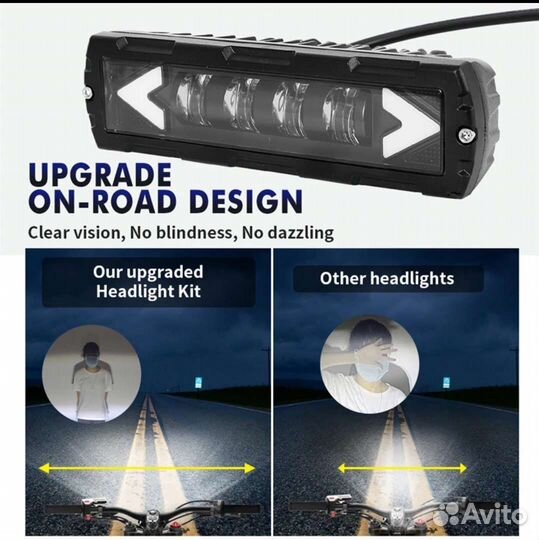 Фара LED универсальная с границей световой