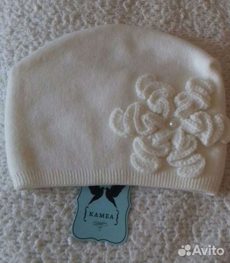 Мягкая шапочка & Kamea Zoja.& молочного оттенка