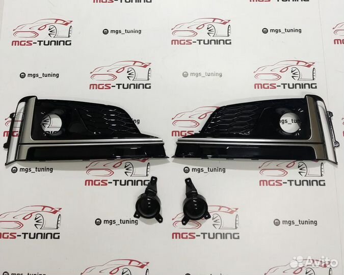 Вставки в бампер Audi A5 16-н.в. стиль S5 Black