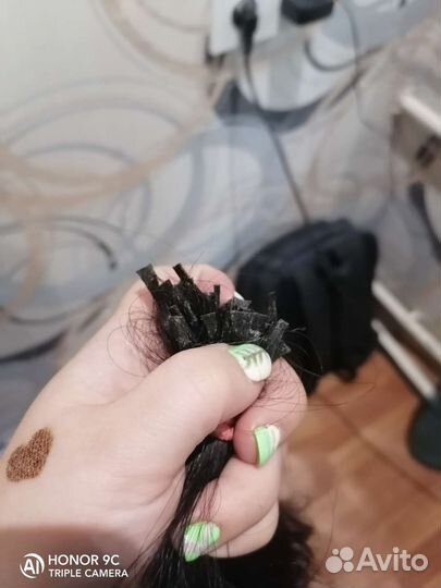 Волосы для наращивания черный цвет