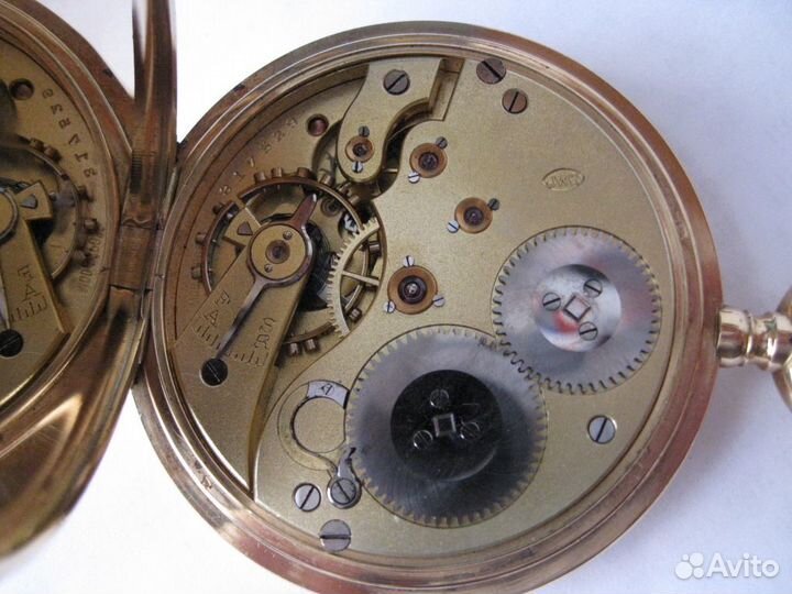 Золотые карманные часы В.Габю на iwc
