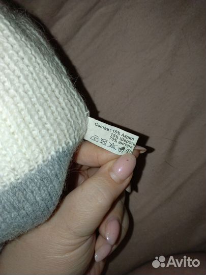 Шапка зимняя белая