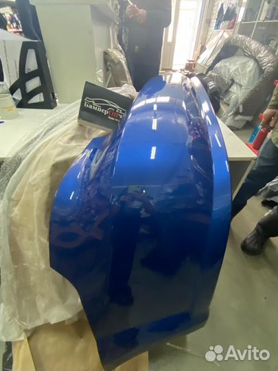 Бампер chevrolet aveo (Т250) SDN 2006 синий