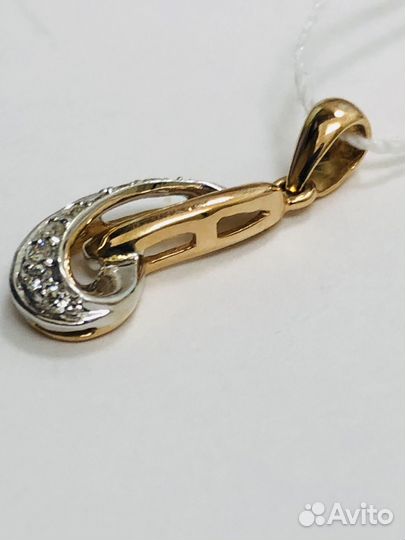 Золотая подвеска с бриллиантами