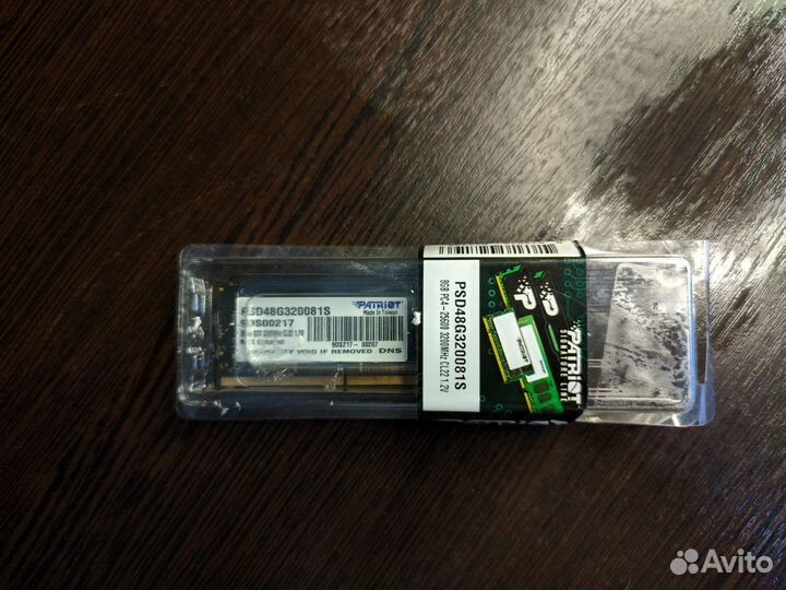 Оперативная память SO-dimm DDR4 8GB patriot