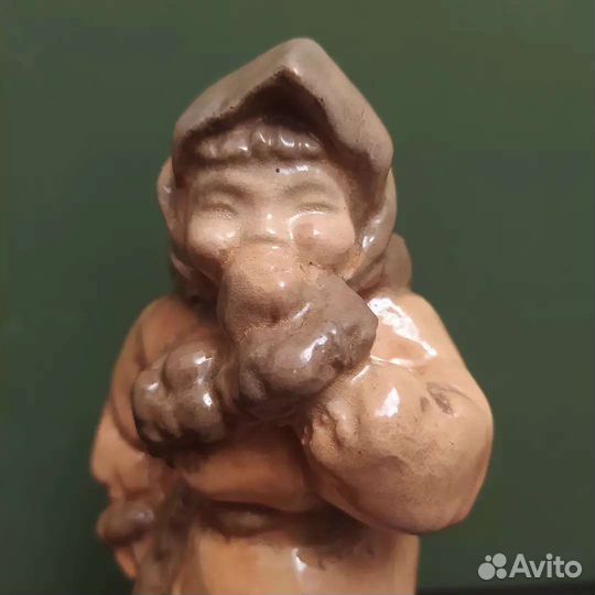 Фарфоровые статуэтки СССР Морозко обливная керамик