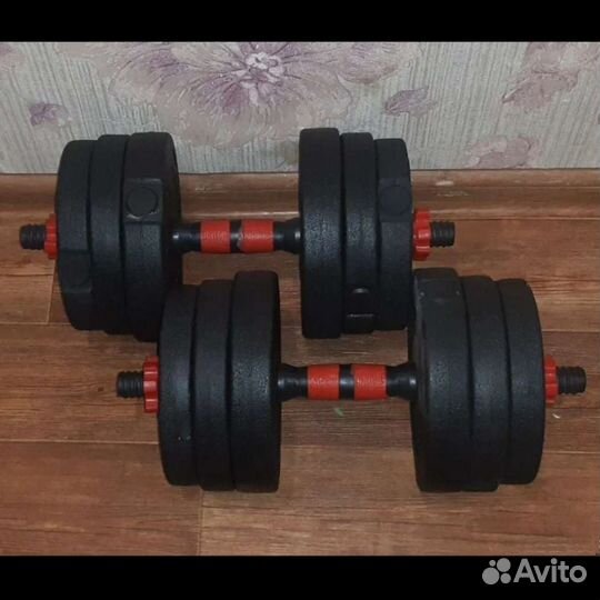 Пара гантелей по 10кг каждая