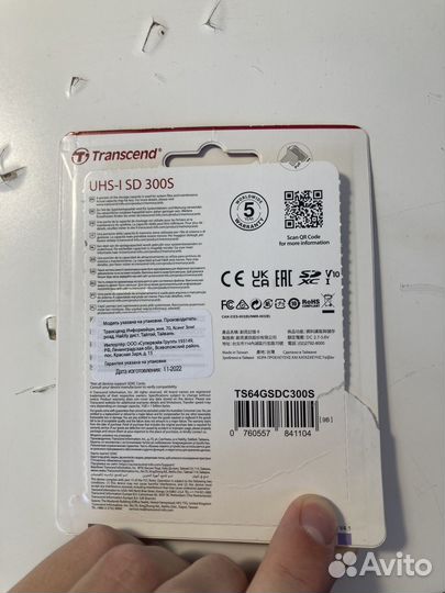 Карта памяти sdhc Transcend