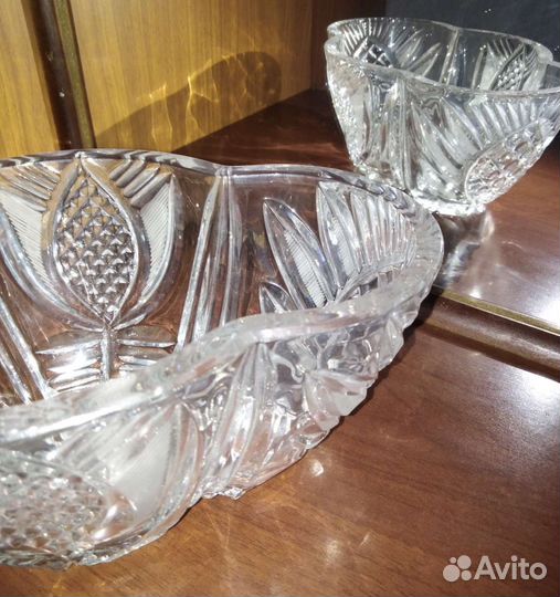 Хрустальная ваза-салатник СССР