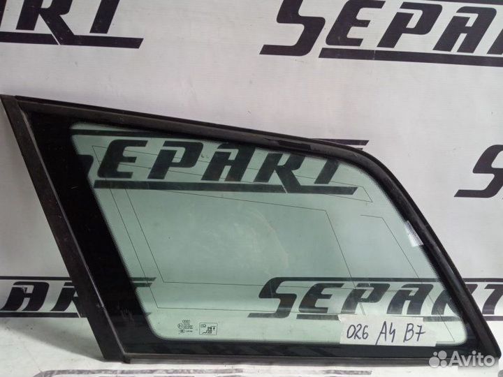 Форточка задняя левая Audi A4 B7